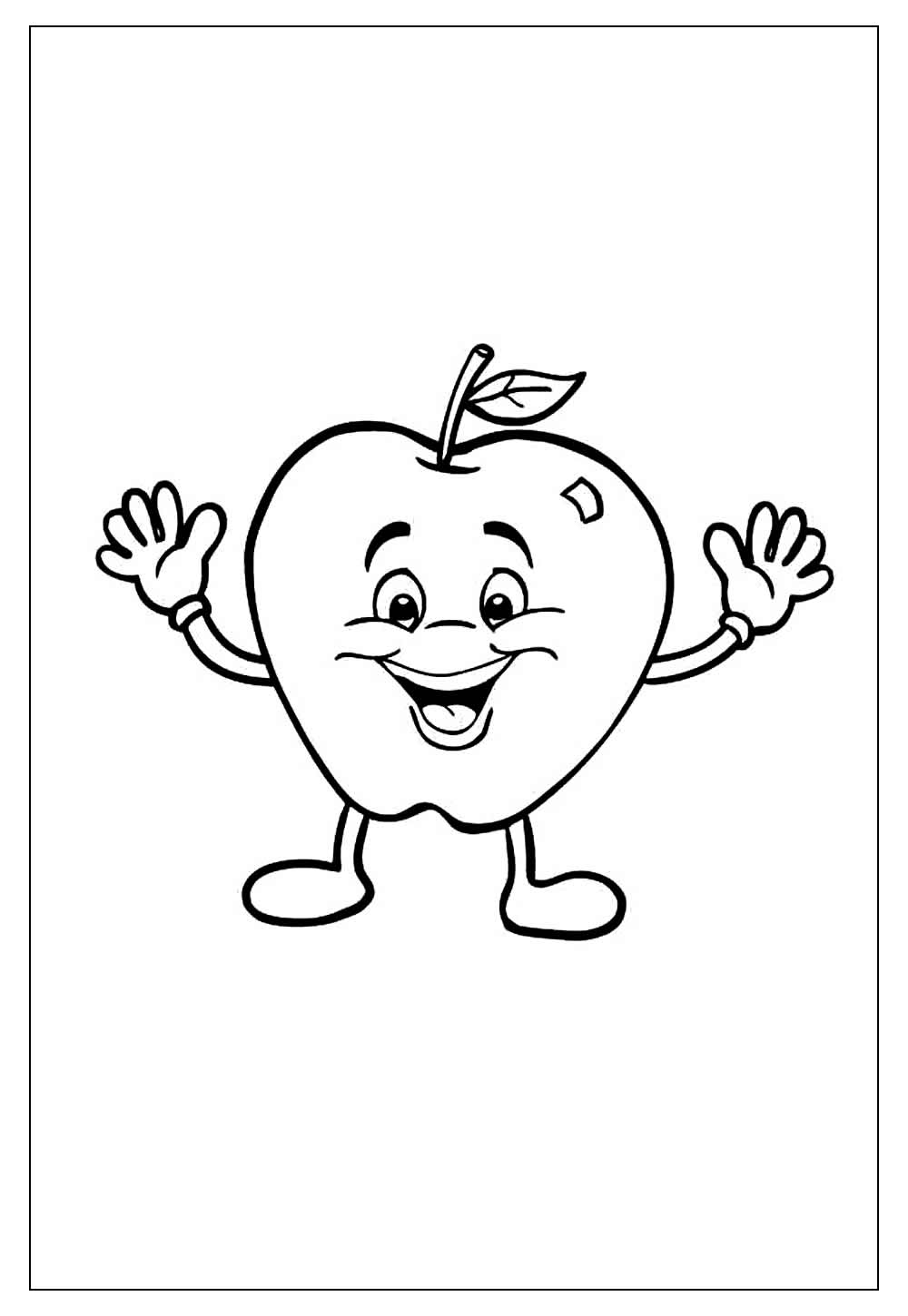 Desenhos de Maçã para Colorir e Imprimir - Tudo Para Colorir