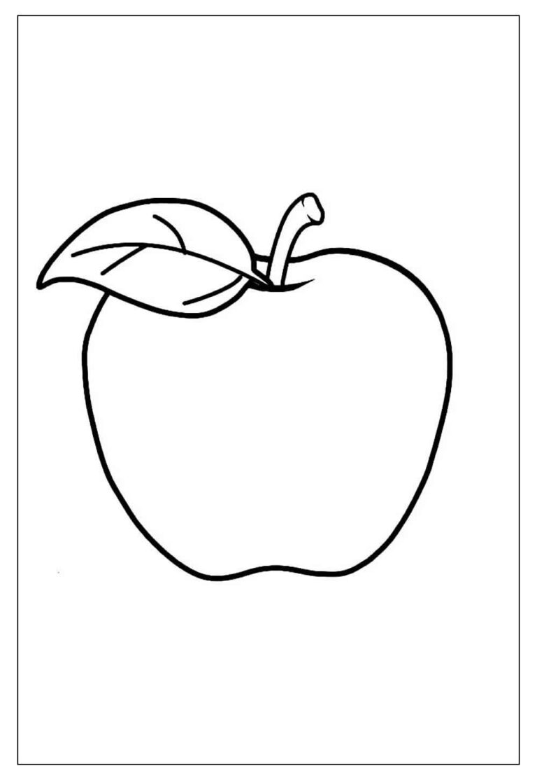 Desenhos de Maçã para Colorir e Imprimir - Tudo Para Colorir