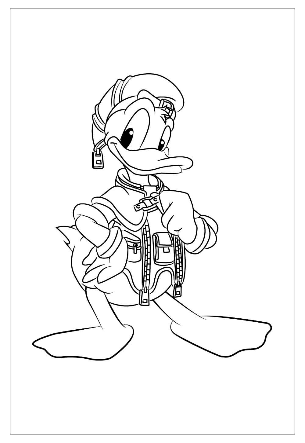 Desenho do Pato Donald para pintar