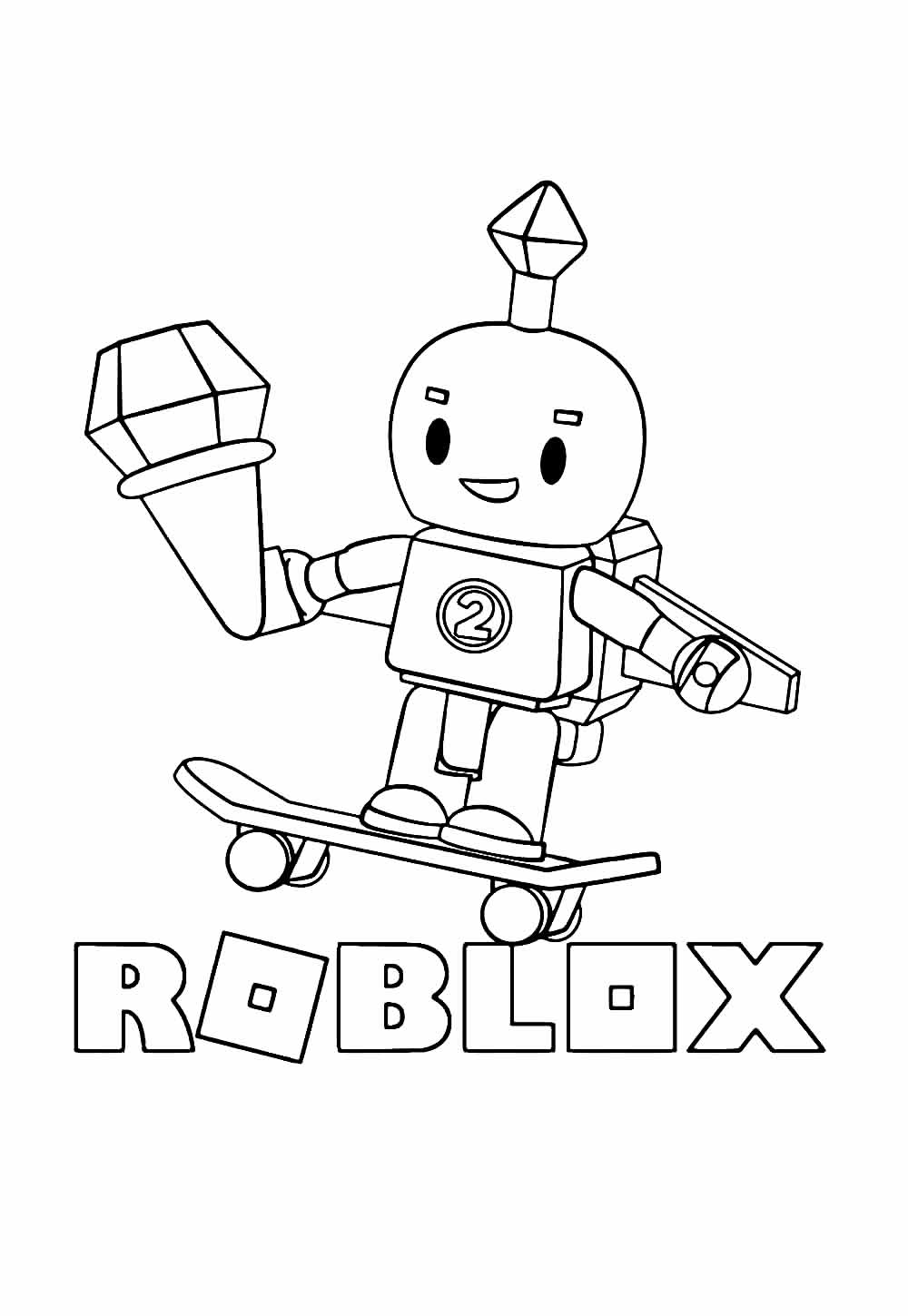 Desenho de Roblox para colorir