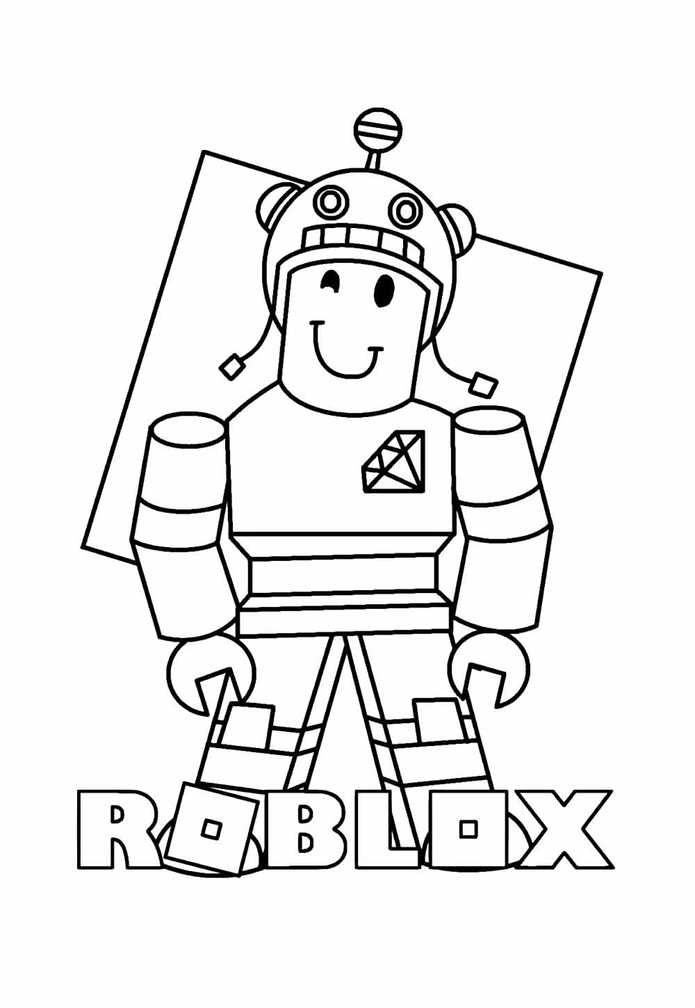 Desenho de Roblox para pintar