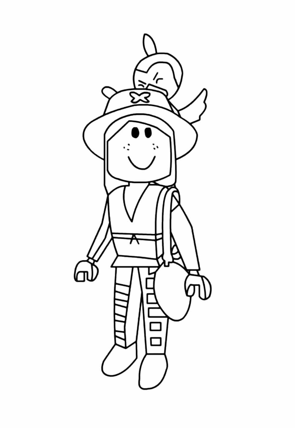 Desenho de Roblox para imprimir e pintar