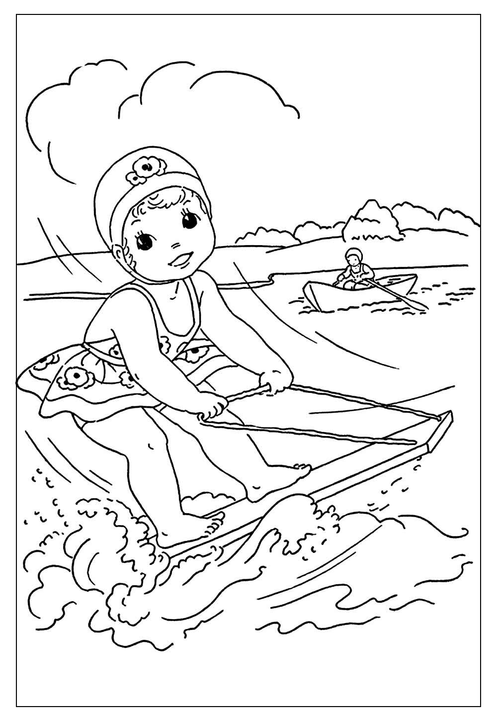 Imagem de Surf para colorir