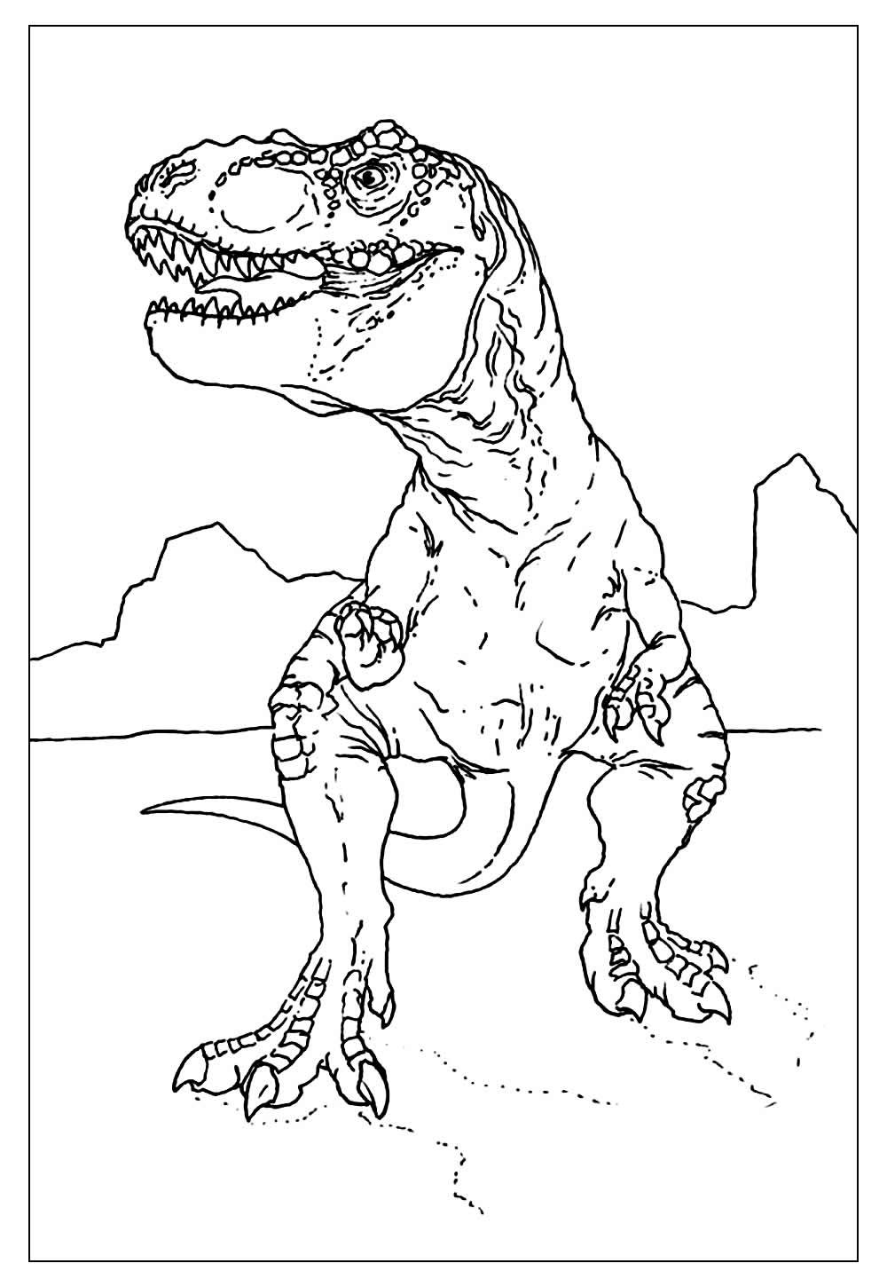 Desenhos de Tiranossauro Rex para Colorir - Tudo Para Colorir