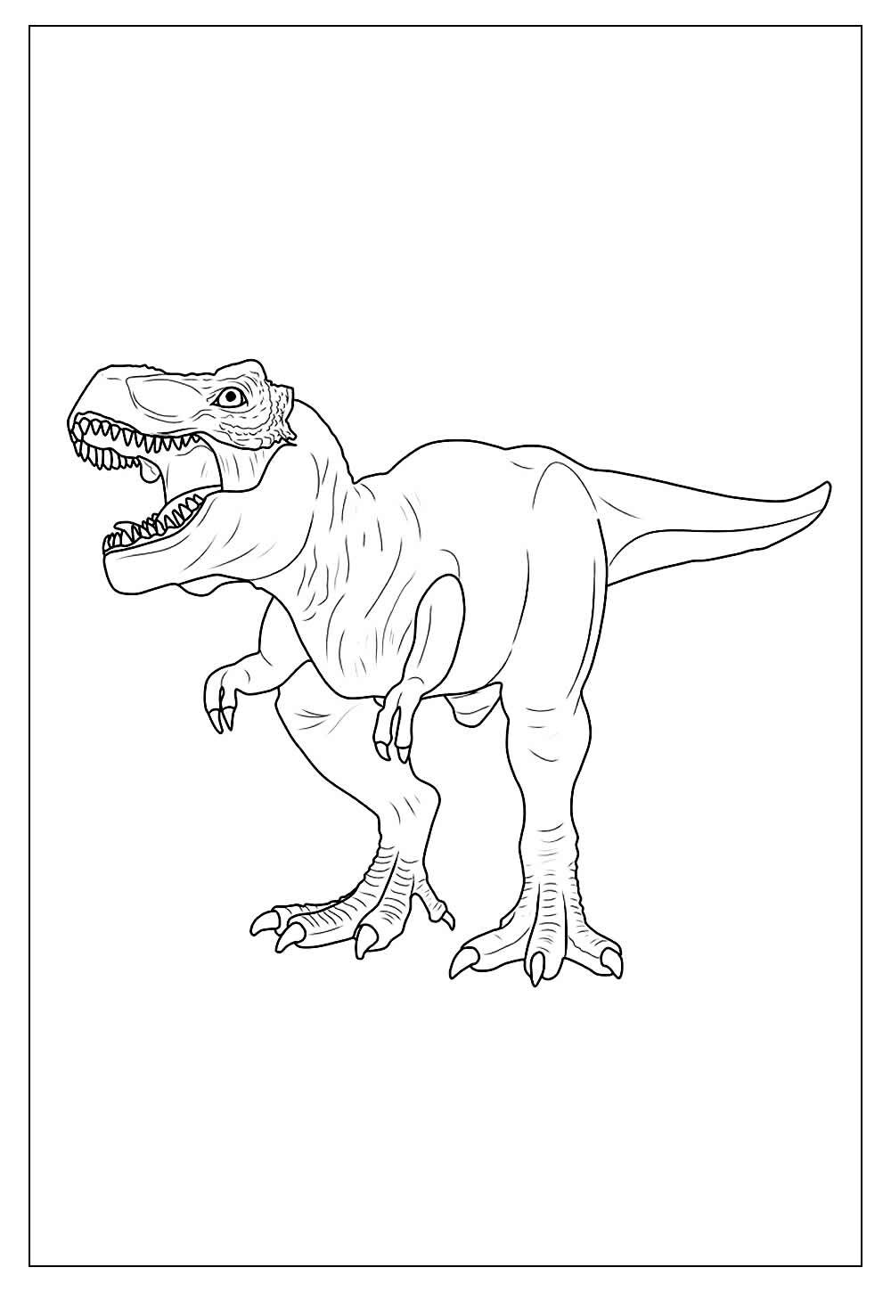 Desenho de Tiranossauro Rex para pintar