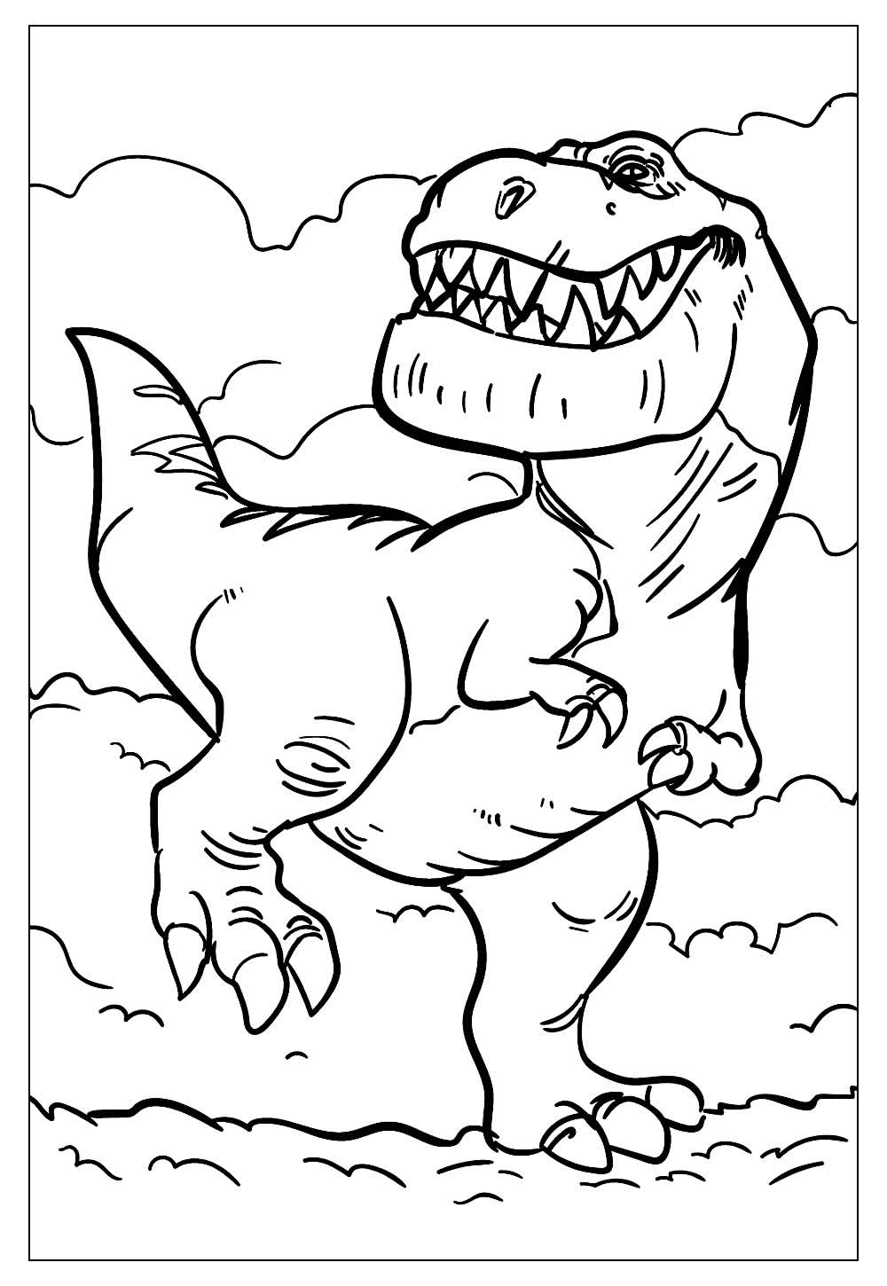 Desenhos de Tiranossauro Rex para Colorir - Tudo Para Colorir