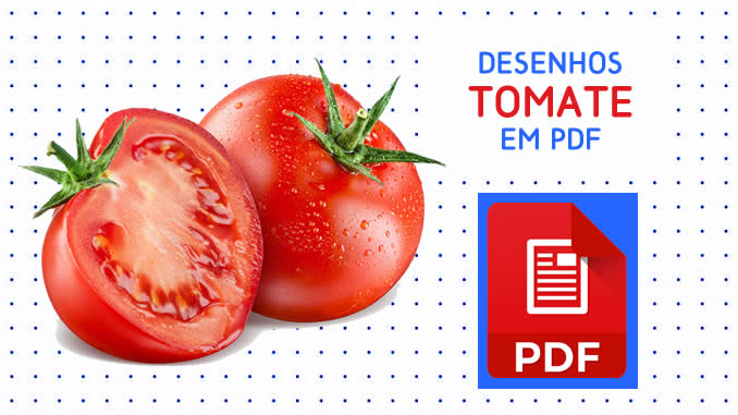 Desenhos de Tomate em PDF para Colorir