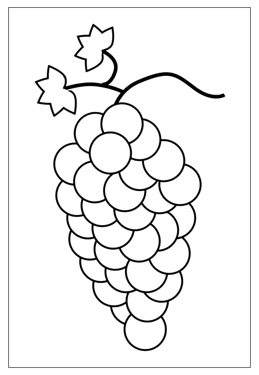 Desenhos de Uva para Colorir