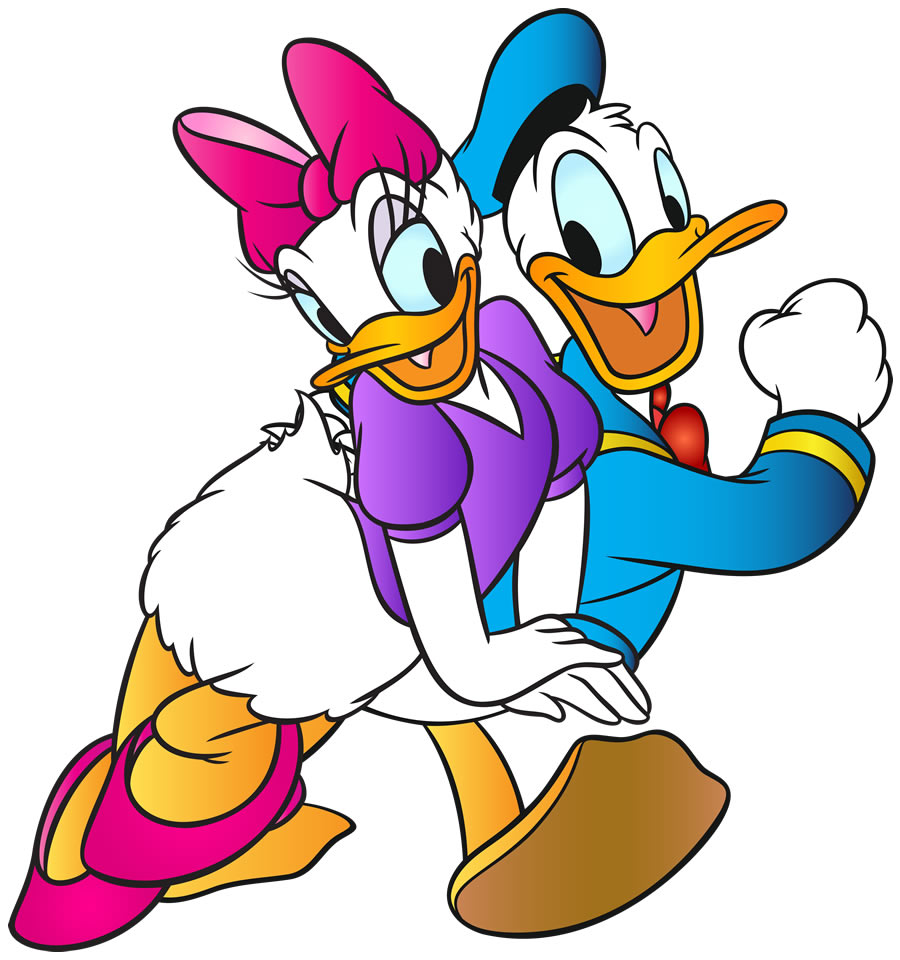 Imagem do Pato Donald e da Margarida