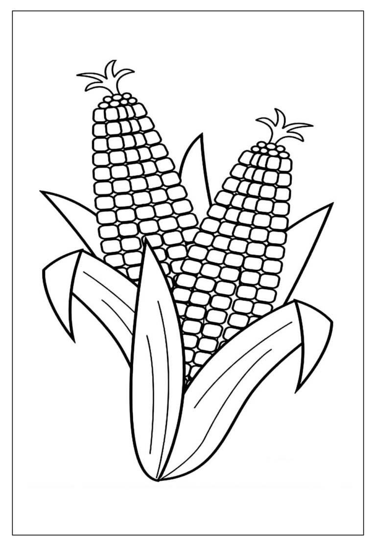 Desenhos de Milho para Colorir e Imprimir - Tudo Para Colorir