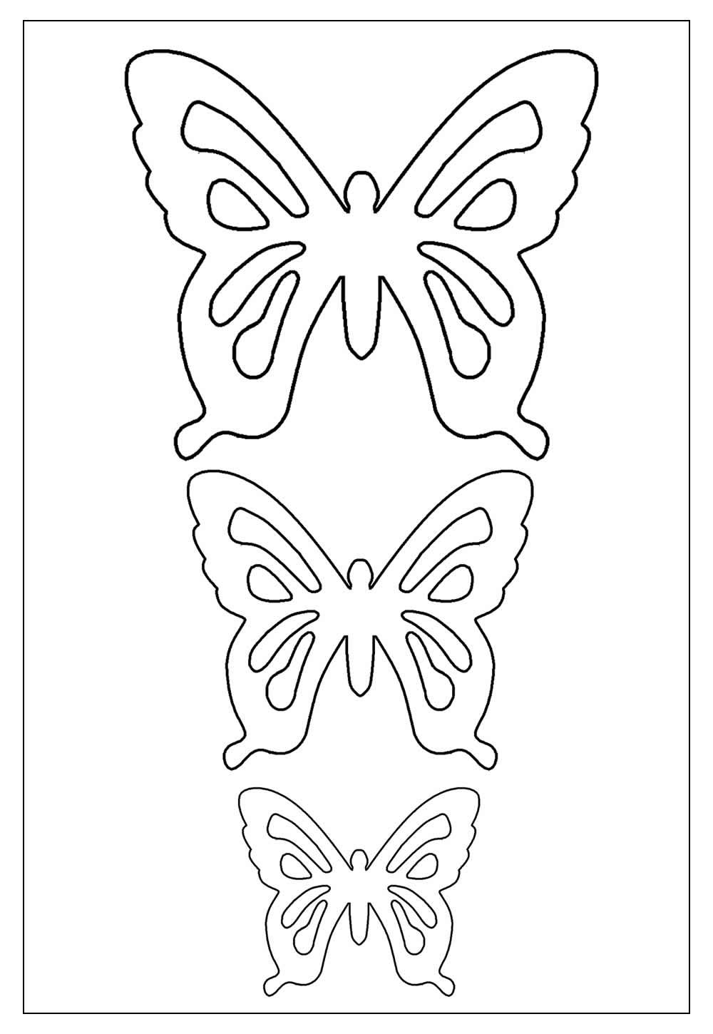 Moldes de Borboletas para Imprimir - Tudo Para Colorir