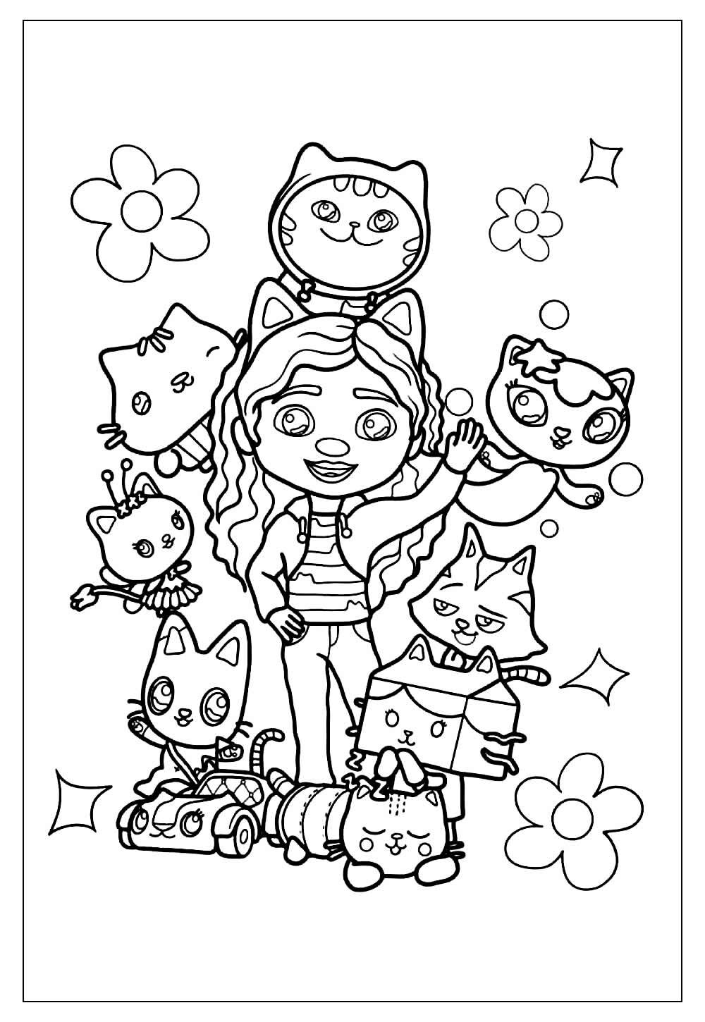 Desenhos e Imagens A Casa de Bonecas da Gabby para Colorir e Imprimir  Grátis para Adultos e Crianças 