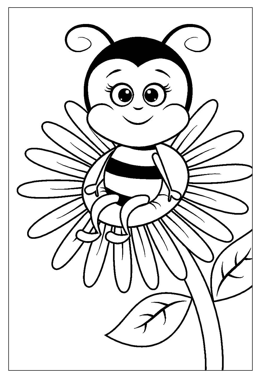 20 Desenhos de Abelhas para Colorir e Imprimir - Online Cursos