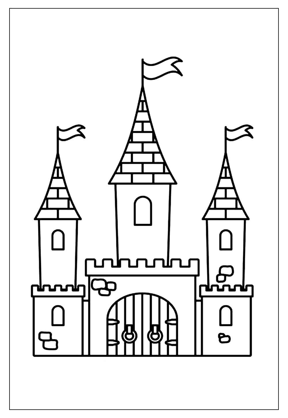 Desenho de Castelo para pintar