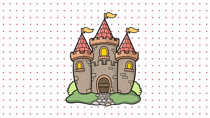 Desenhos de Castelo para Colorir