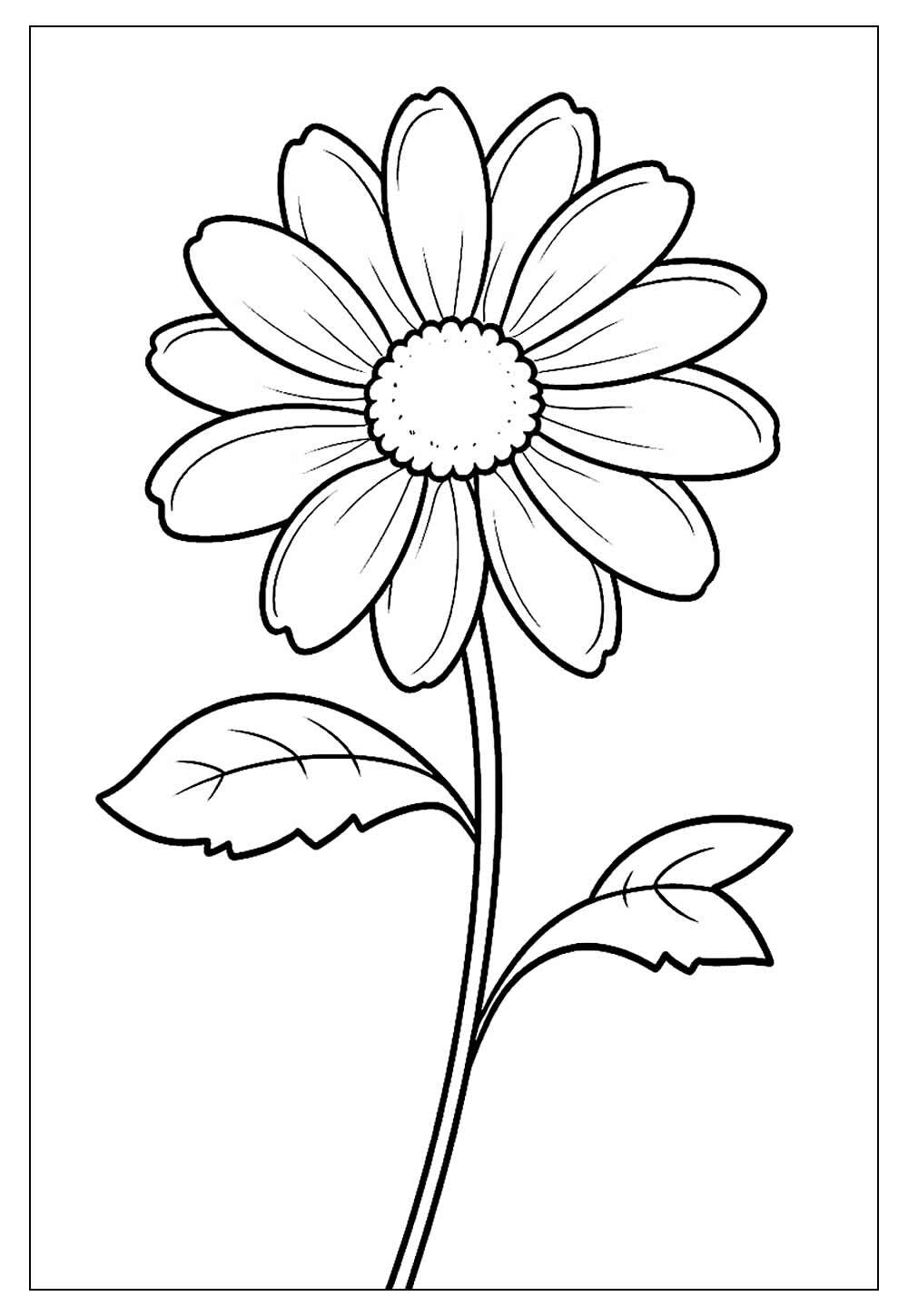 23 desenhos de flores para imprimir e colorir com crianças