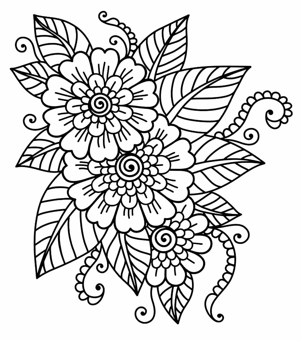 Flores para colorir - Desenhos Imprimir