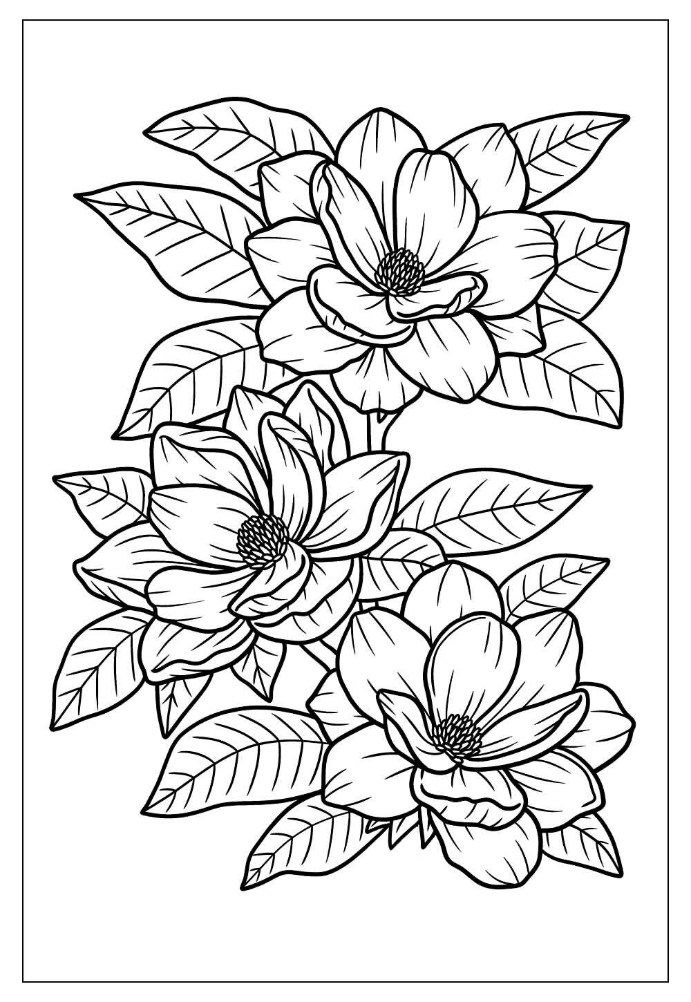 Desenhos de Flores para Colorir e Imprimir - Tudo Para Colorir
