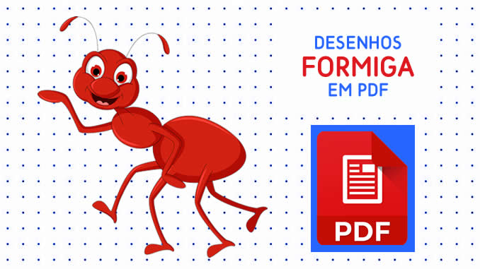 Desenhos de Formiga para Colorir e Pintar em PDF