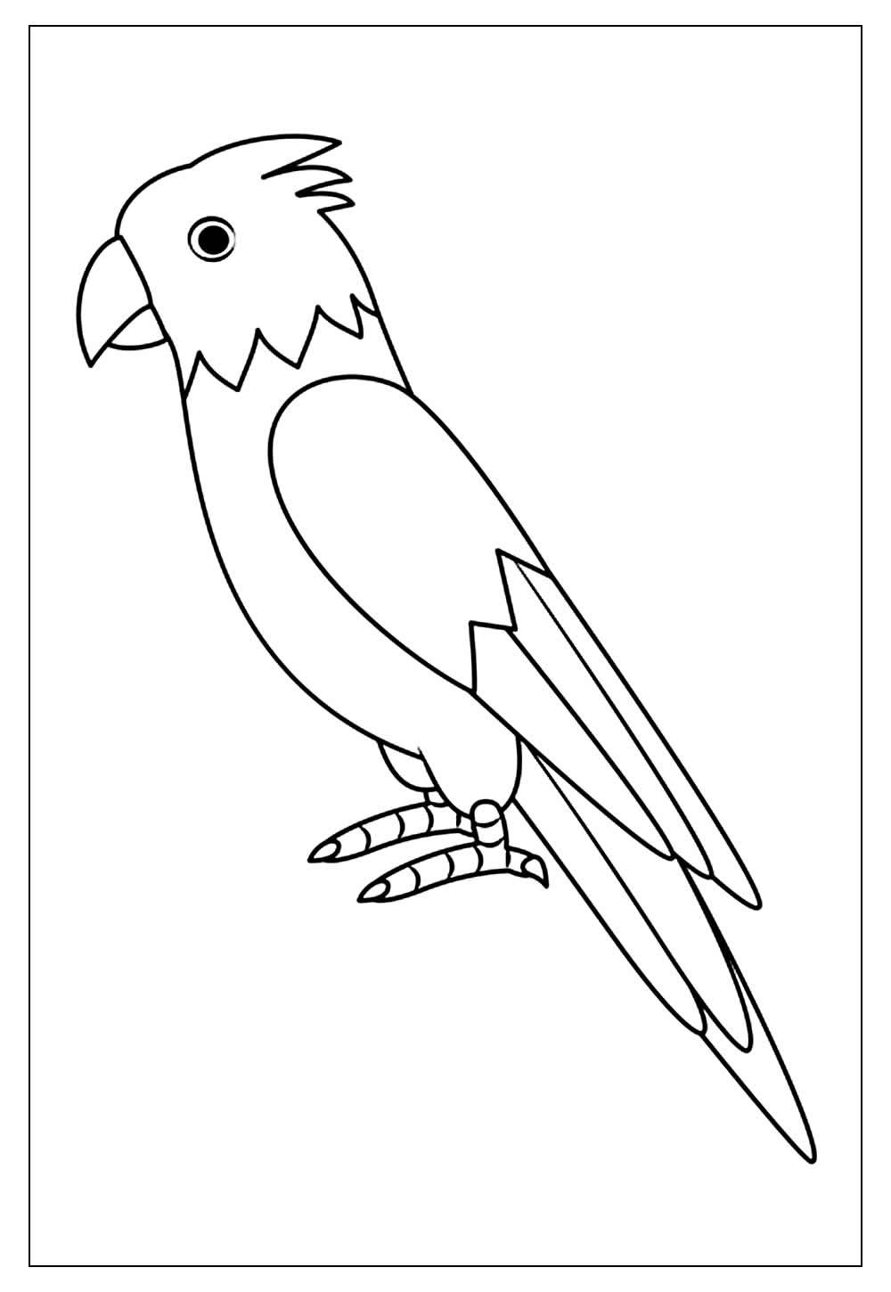 Desenhos de Papagaio para Colorir e Pintar - Tudo Para Colorir