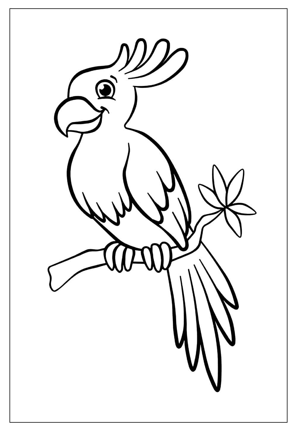 Desenho de Papagaio para pintar