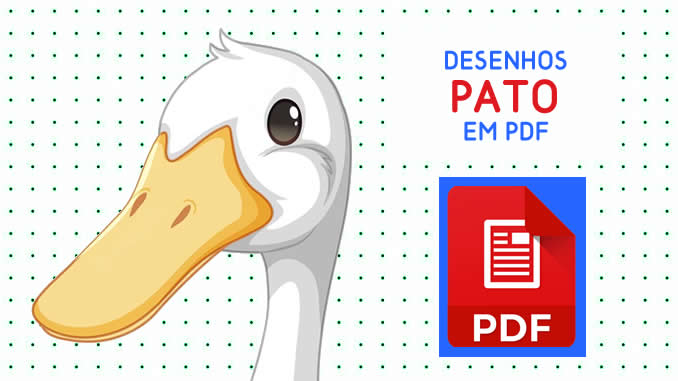 Desenhos de Pato em PDF para Colorir