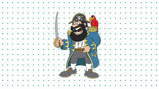 Desenhos de Pirata para Pintar e Colorir