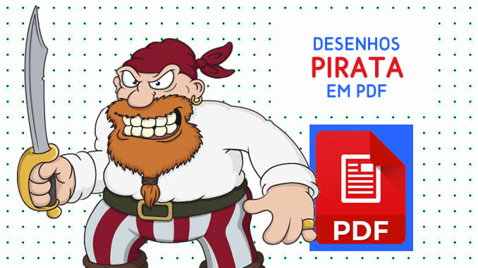 Desenhos para Pintar de Pirata em PDF