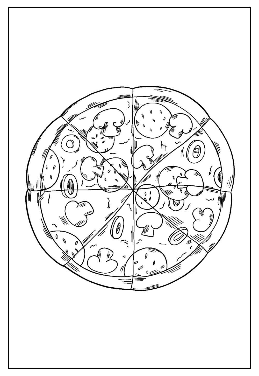 Desenho de Pizza