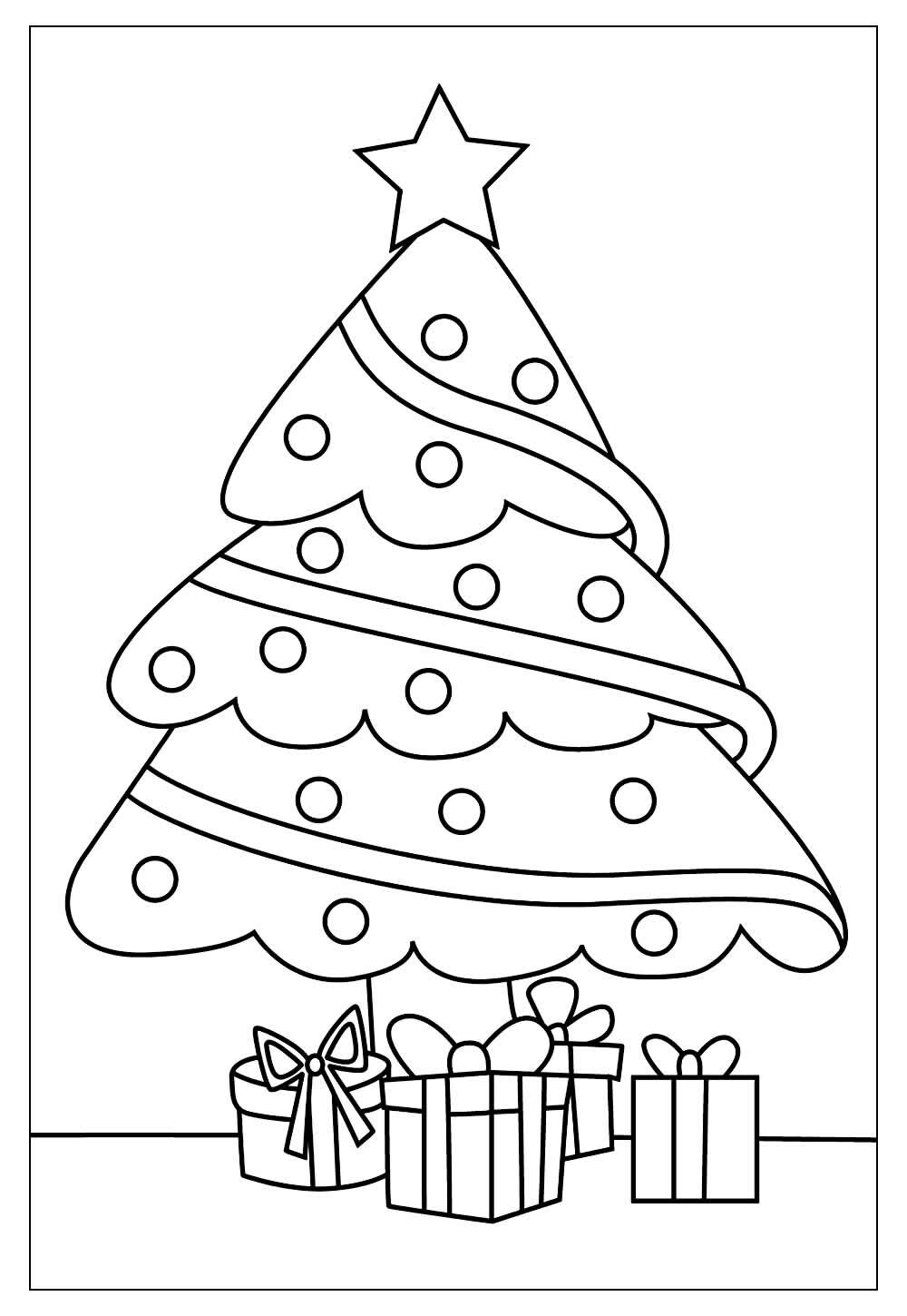 30+ Desenhos e Moldes de Árvore de Natal para colorir - Como fazer