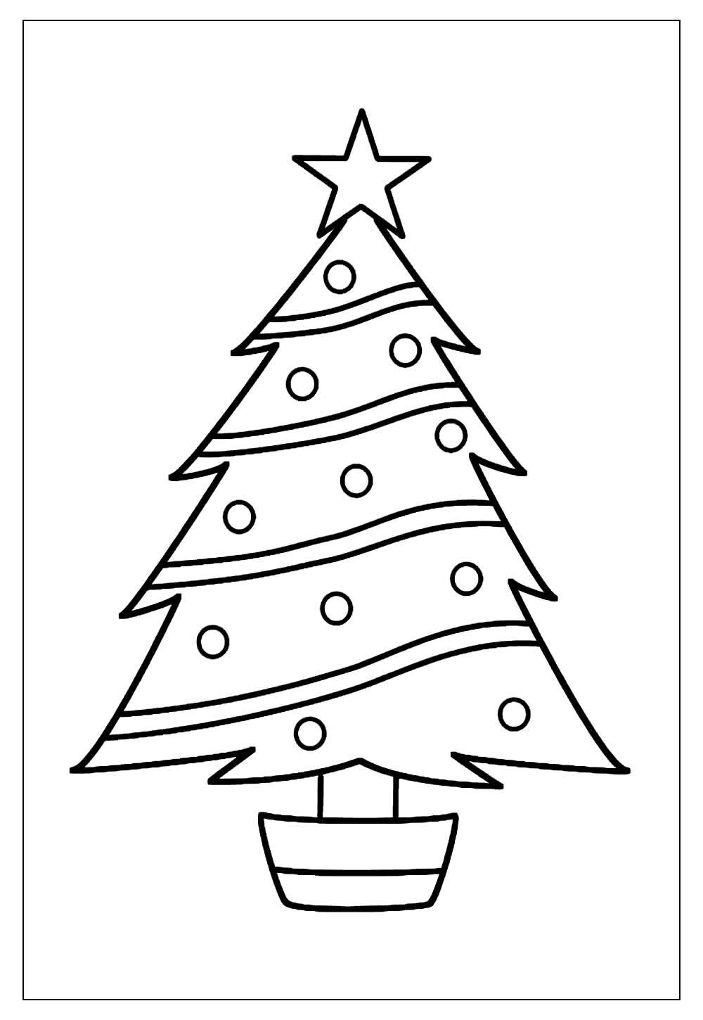 Desenho de Árvore de Natal para colorir
