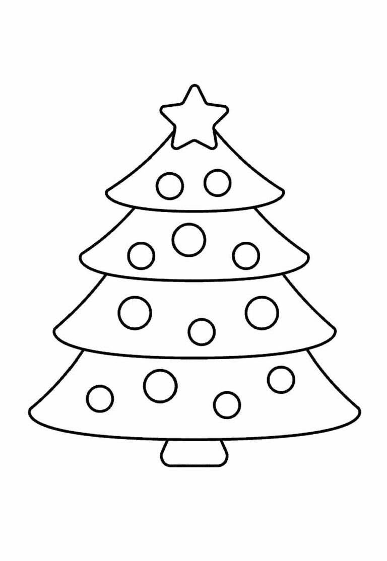 Desenhos de Árvore de Natal para Pintar e Colorir - Tudo Para Colorir