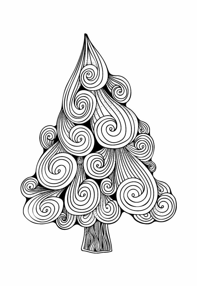 Desenhos de Árvore de Natal para Pintar e Colorir - Tudo Para Colorir