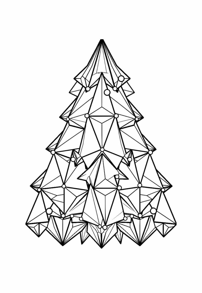 Desenhos de Árvore de Natal para Pintar e Colorir - Tudo Para Colorir