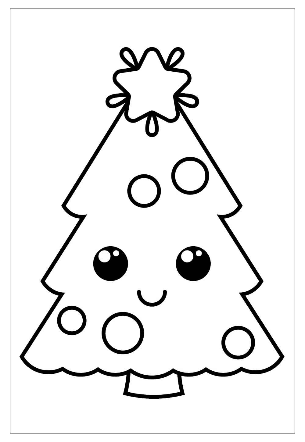 Desenhos de Árvore de Natal para Pintar e Colorir - Tudo Para Colorir