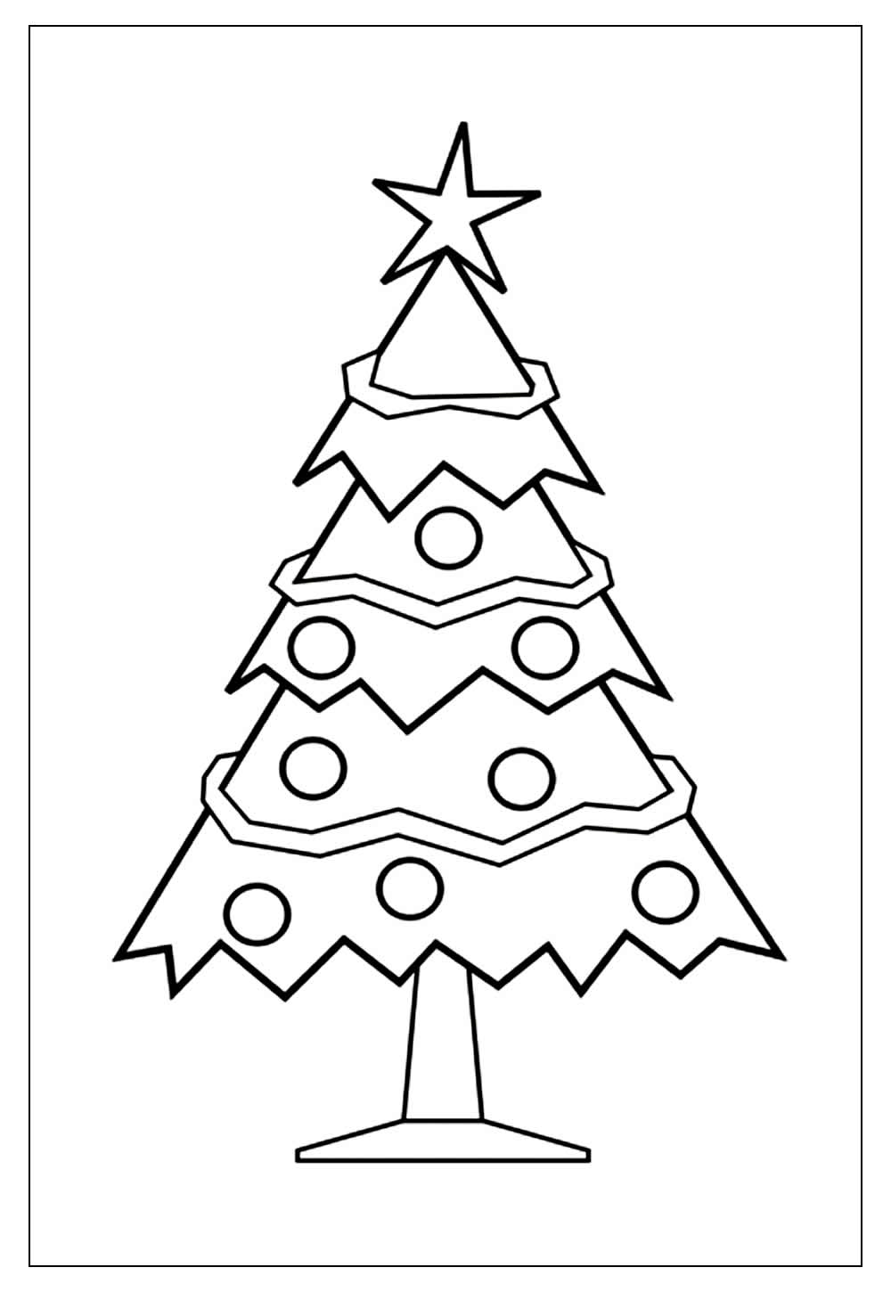 Desenhos de Árvore de Natal para Pintar e Colorir - Tudo Para Colorir