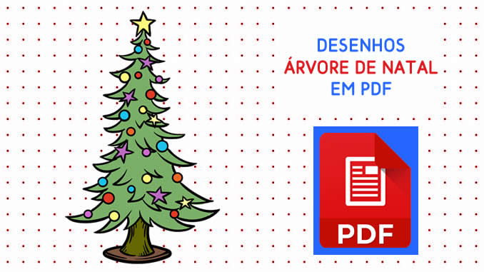 Desenhos de Árvore de Natal para Pintar em PDF