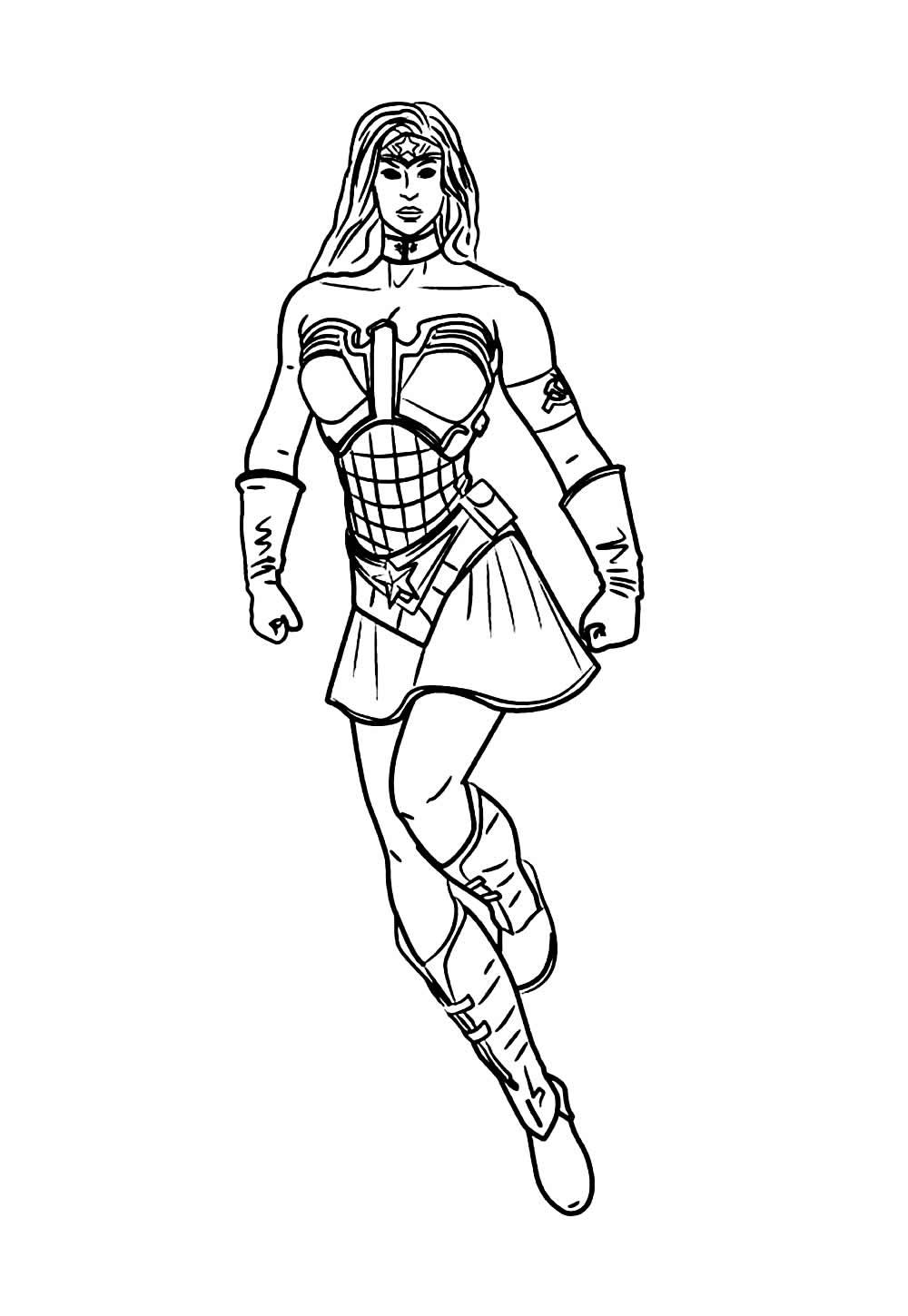 Desenho Mulher-Maravilha para colorir