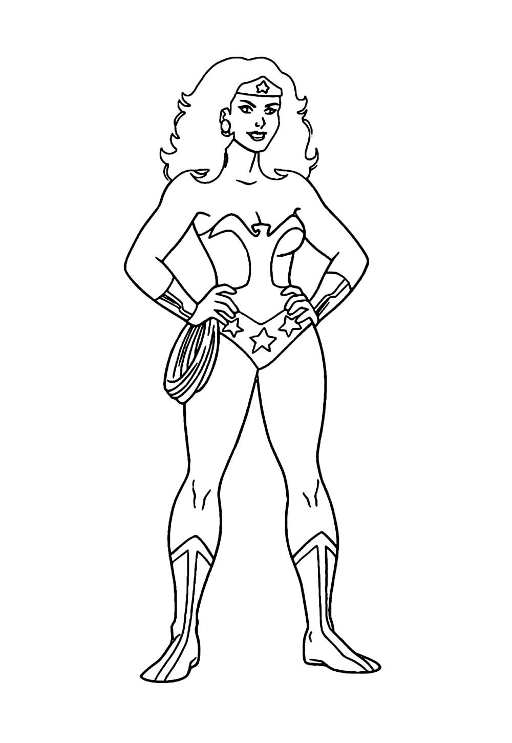 Desenho de Mulher-Maravilha para colorir