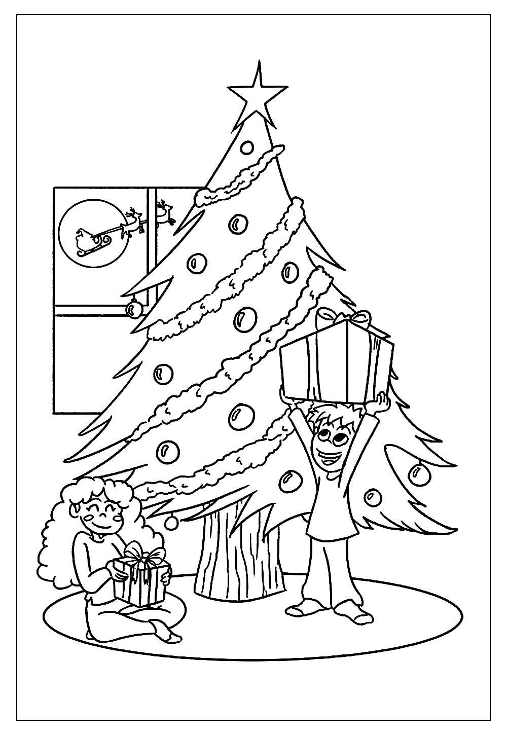Desenhos de Natal para Pintar e Colorir - Tudo Para Colorir