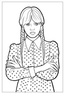 Desenhos da Wandinha para Colorir e Pintar - Tudo Para Colorir