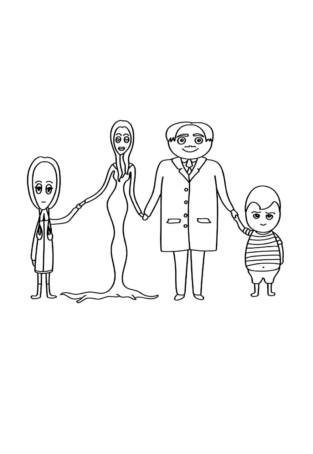 Desenho de Família Adams