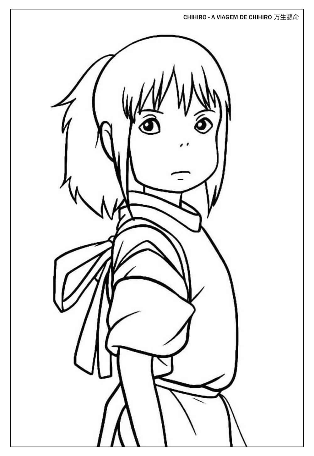 Desenho de Anime - Chihiro - Colorir