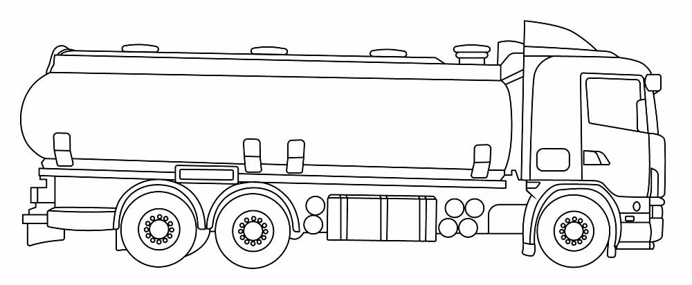 Desenho de Caminhão para imprimir e colorir