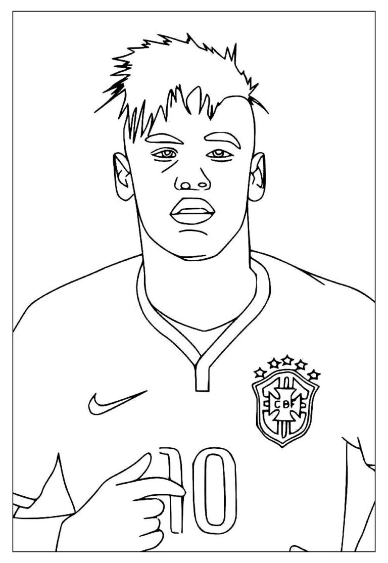 Desenhos de Neymar para Colorir e Pintar - Tudo Para Colorir