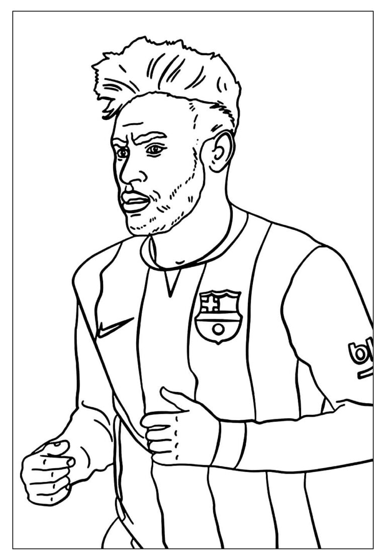 Desenhos de Neymar para Colorir e Pintar - Tudo Para Colorir
