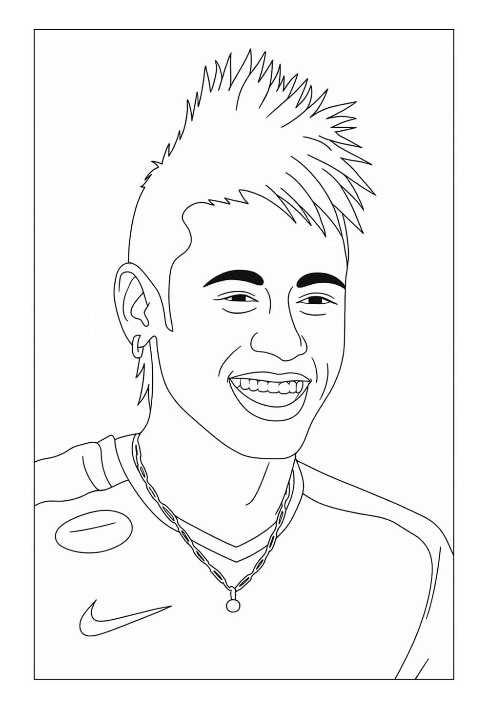 Desenho de Neymar para colorir