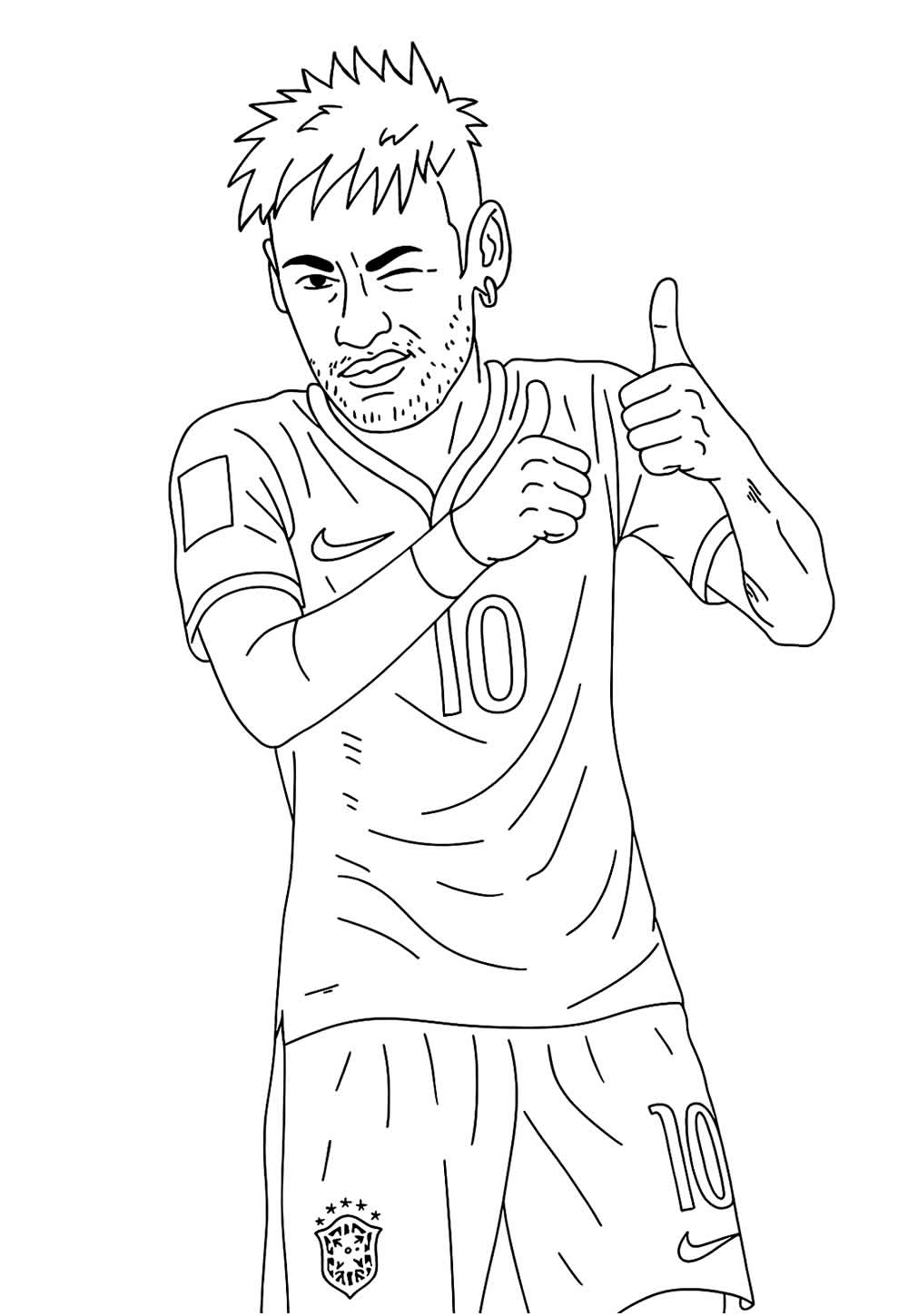 Neymar para colorir