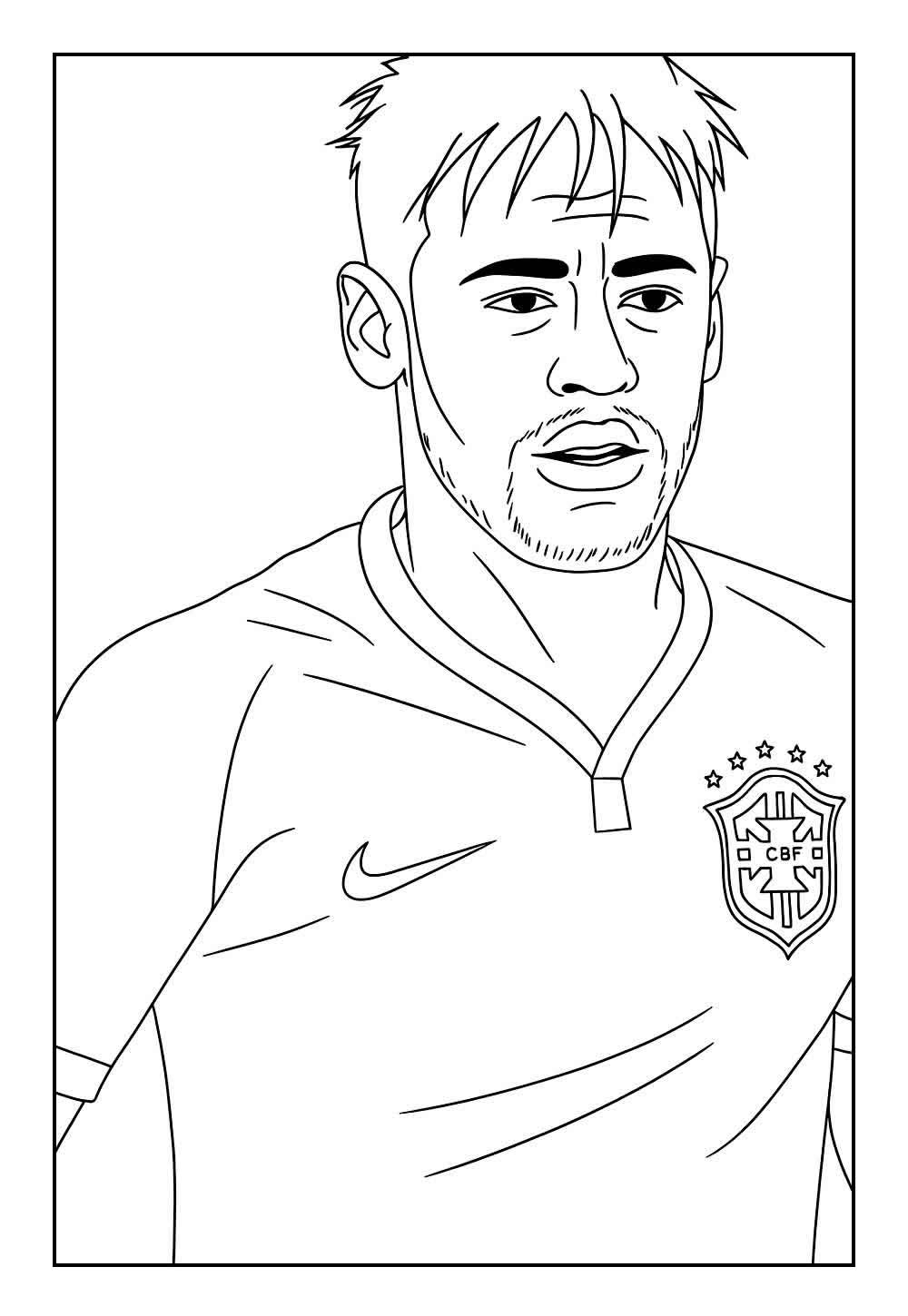 Neymar para imprimir e colorir