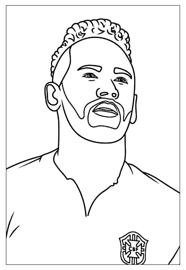 Desenhos de Neymar para Colorir e Pintar - Tudo Para Colorir